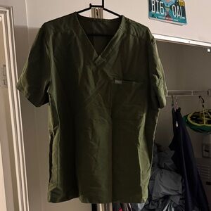Figs Men's Shirt in Olive Green